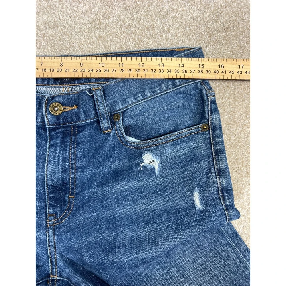 J Crew Driggs Slim Fit Jeans Mens 29x32‎ Blue Denim Distressed Pockets